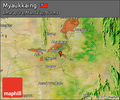 Satellite 3D Map of Myaukkaing