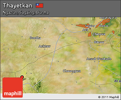 Satellite 3D Map of Thayetkan