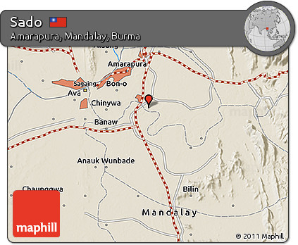 Shaded Relief 3D Map of Sado