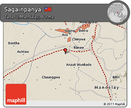 Shaded Relief 3D Map of Sagainpanya