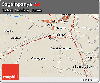 Shaded Relief 3D Map of Sagainpanya
