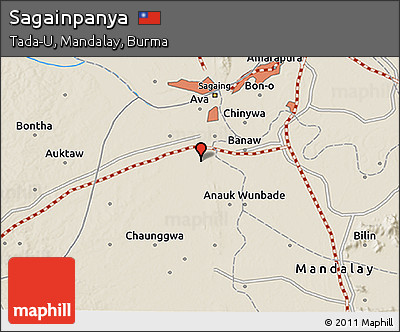 Shaded Relief 3D Map of Sagainpanya