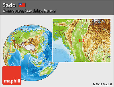 Physical Location Map of Sado