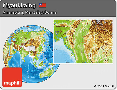 Physical Location Map of Myaukkaing