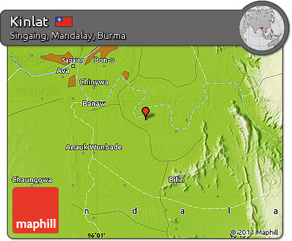 Physical Map of Kinlat