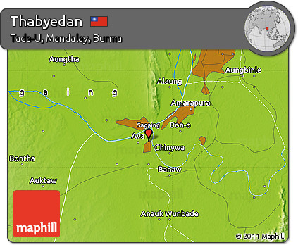 Physical Map of Thabyedan
