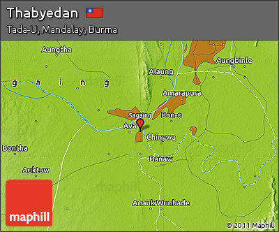Physical Map of Thabyedan