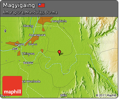 Physical Map of Magyigaing