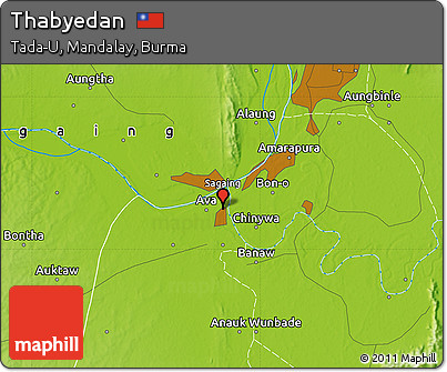 Physical Map of Thabyedan