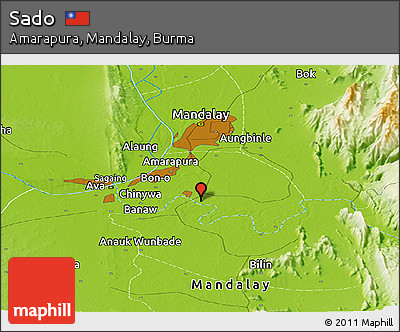 Physical Panoramic Map of Sado