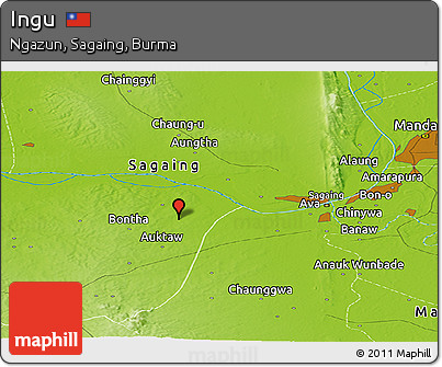 Physical Panoramic Map of Ingu