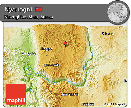 Physical 3D Map of Nyaungni