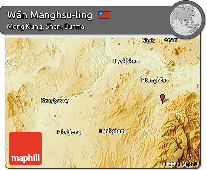 Physical 3D Map of Wān Manghsu-ling