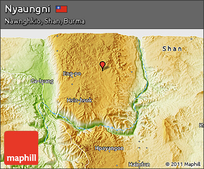 Physical 3D Map of Nyaungni