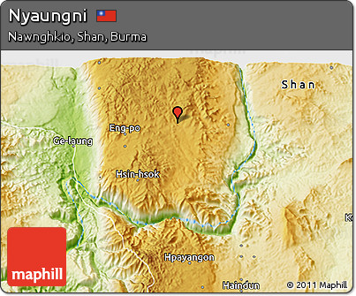 Physical 3D Map of Nyaungni