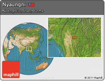 Satellite Location Map of Nyaungni