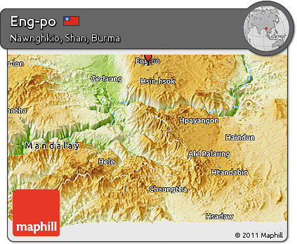 Physical Panoramic Map of Eng-po