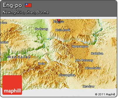 Physical Panoramic Map of Eng-po
