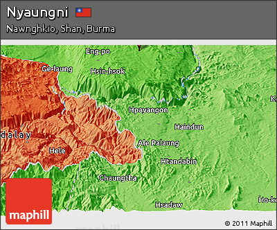 Political Panoramic Map of Nyaungni