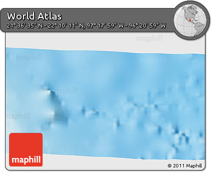 Shaded Relief 3D Map of the Area around 21° 53' 23" N, 96° 49' 29" W