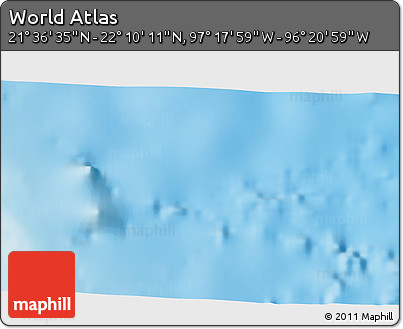 Shaded Relief 3D Map of the Area around 21° 53' 23" N, 96° 49' 29" W