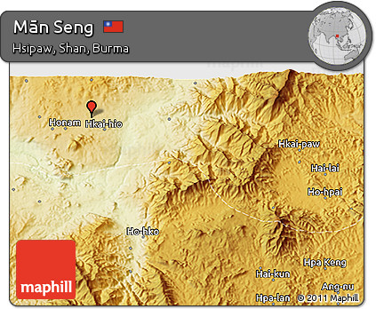 Physical 3D Map of Mān Seng