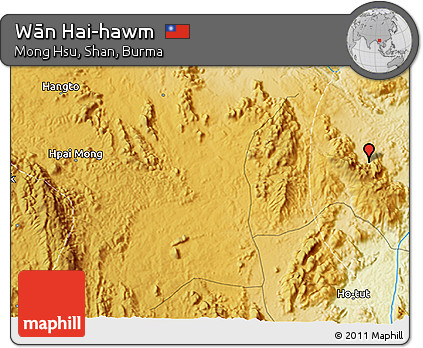 Physical 3D Map of Wān Hai-hawm