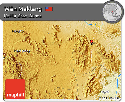 Physical 3D Map of Wān Maklang