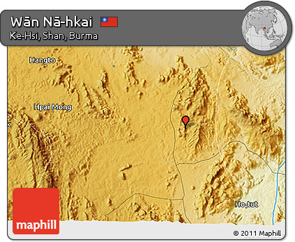Physical 3D Map of Wān Nā-hkai