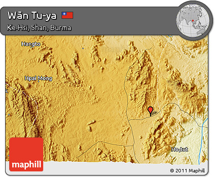 Physical 3D Map of Wān Tu-ya
