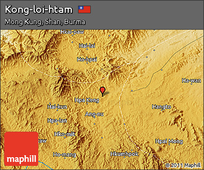 Physical 3D Map of Kong-loi-htam