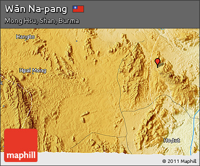 Physical 3D Map of Wān Na-pang