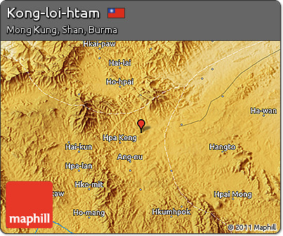 Physical 3D Map of Kong-loi-htam