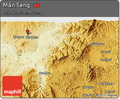 Physical 3D Map of Mān Seng