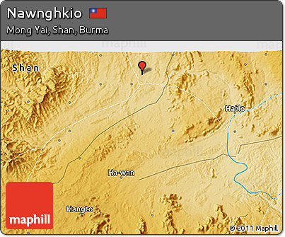 Physical 3D Map of Nawnghkio
