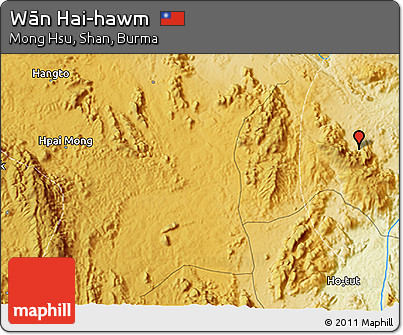 Physical 3D Map of Wān Hai-hawm