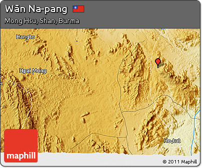Physical 3D Map of Wān Na-pang