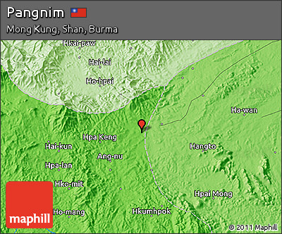 Political 3D Map of Pangnim