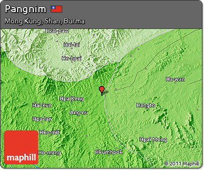 Political 3D Map of Pangnim