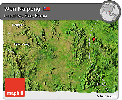 Satellite 3D Map of Wān Na-pang
