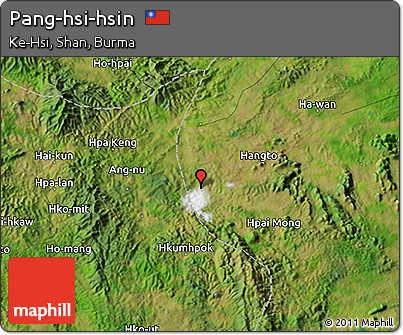 Satellite 3D Map of Pang-hsi-hsin
