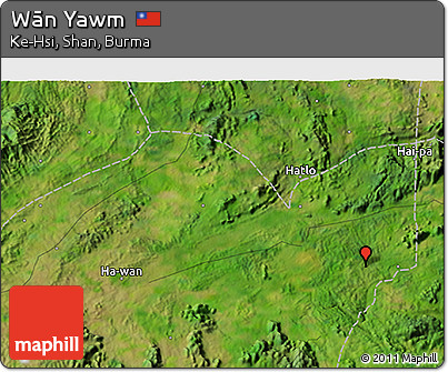 Satellite 3D Map of Wān Yawm