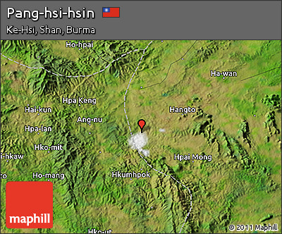 Satellite 3D Map of Pang-hsi-hsin