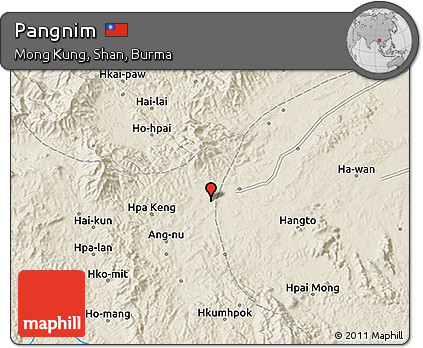 Shaded Relief 3D Map of Pangnim