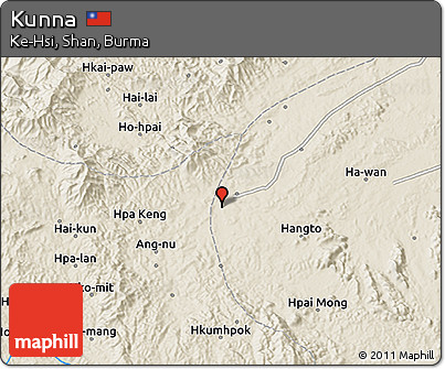 Shaded Relief 3D Map of Kunna