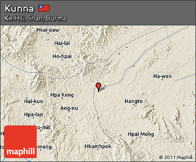 Shaded Relief 3D Map of Kunna