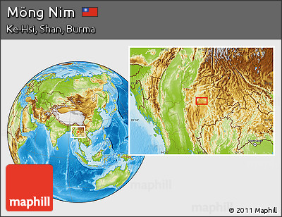 Physical Location Map of Möng Nim