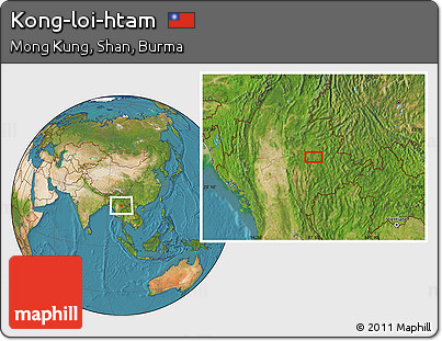 Satellite Location Map of Kong-loi-htam