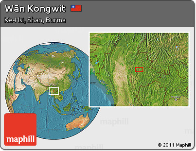Satellite Location Map of Wān Kongwit