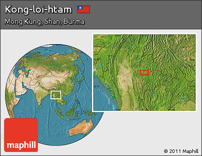 Satellite Location Map of Kong-loi-htam
